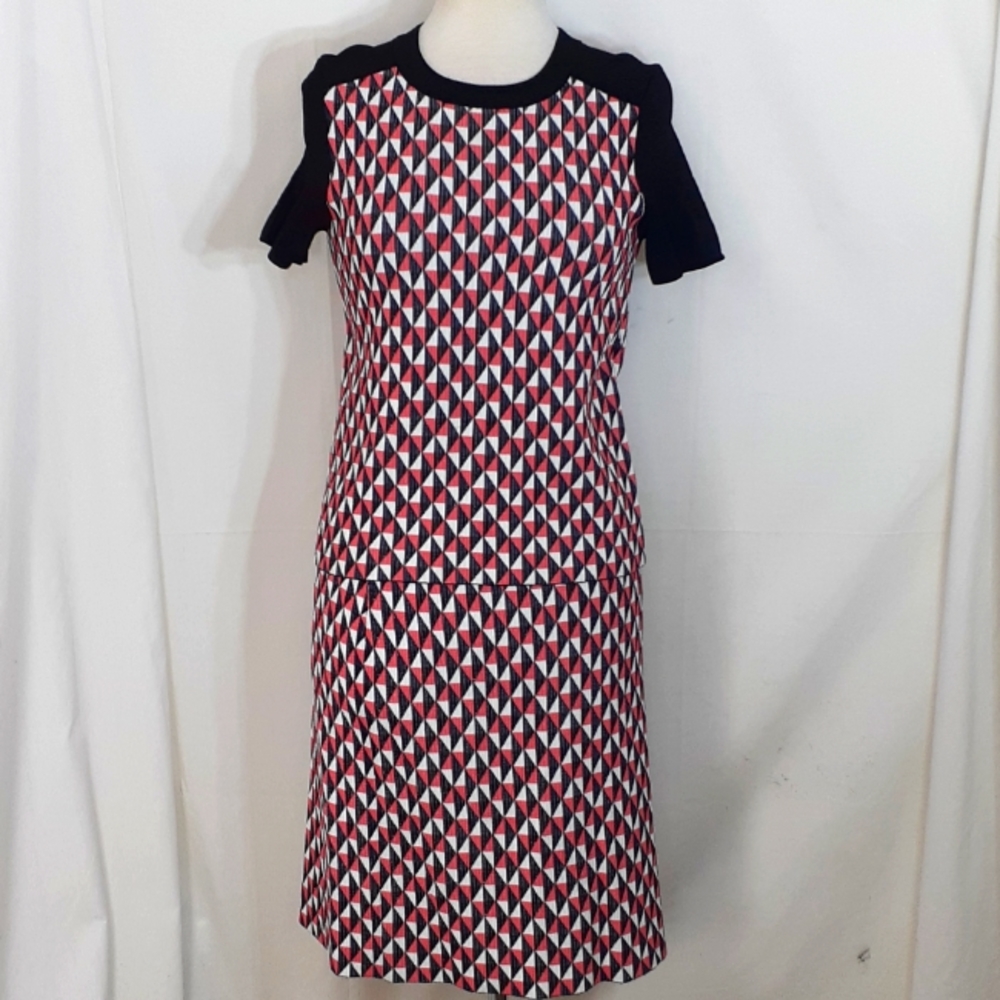 Kate Spade black blue orange and white blouse and matching skirt